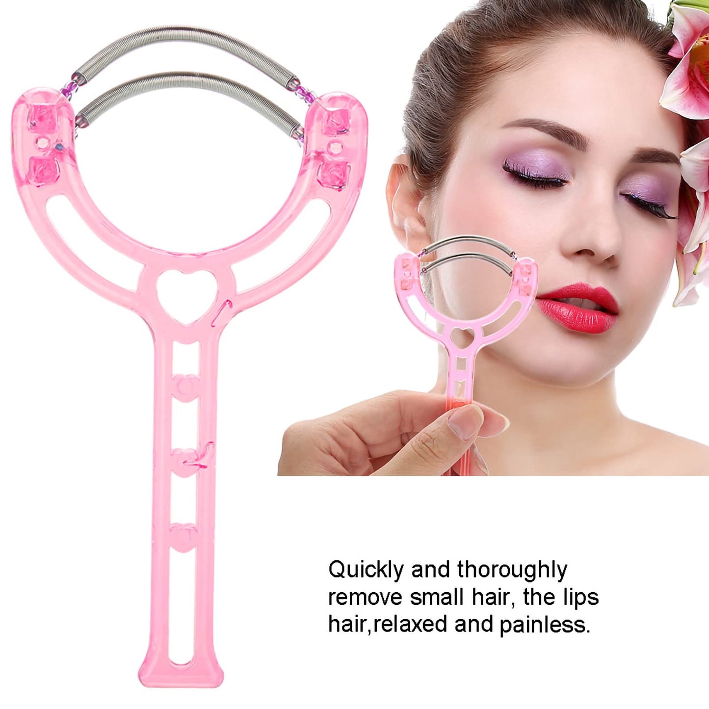 Hair Epilator Tool, Face Hair Remover, Portable Spring Design for the Lips Hair for Quickly and Thoroughly Remove Small Hair Cheeks Upper Lip() Beauty and Personal Care Asixxsix