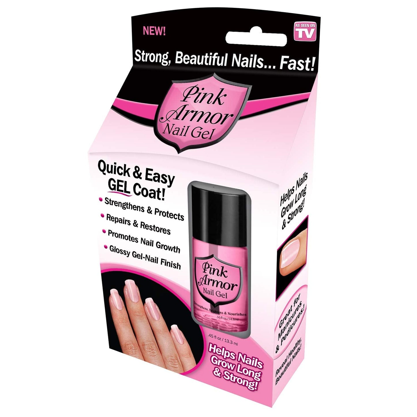 Ontel Armor Nail Gel, Pink, 0.45 Fl Oz, As Seen on TV Beauty & Personal Care Ontel