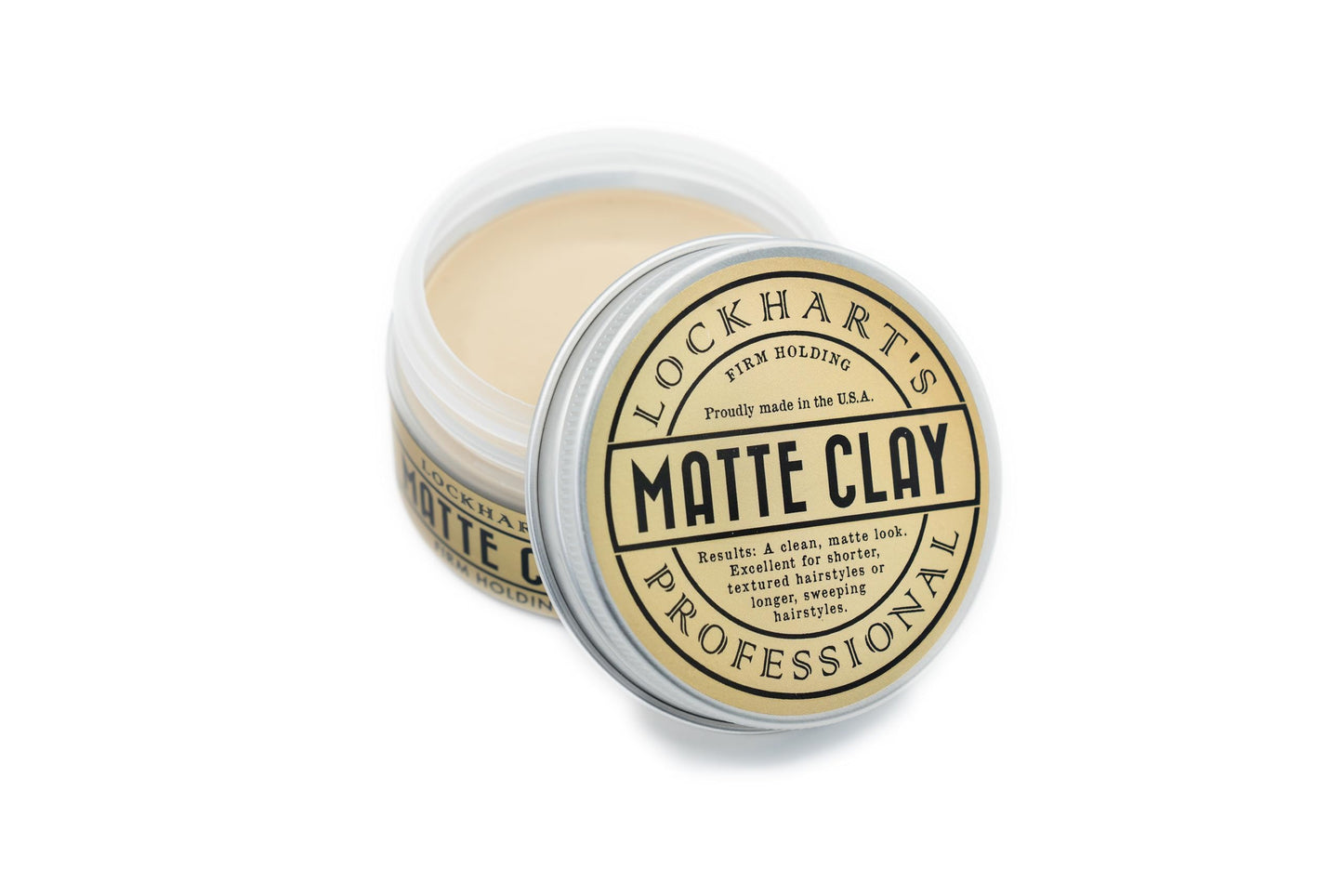 Lockhart’s Premium Matte Clay - Styling Hair Paste For Men - Natural Matte Finish - Handcrafted Styling Clay for Textured Looks (3.4oz) Beauty & Personal Care Lockhart's Authentic Grooming Co. LLC