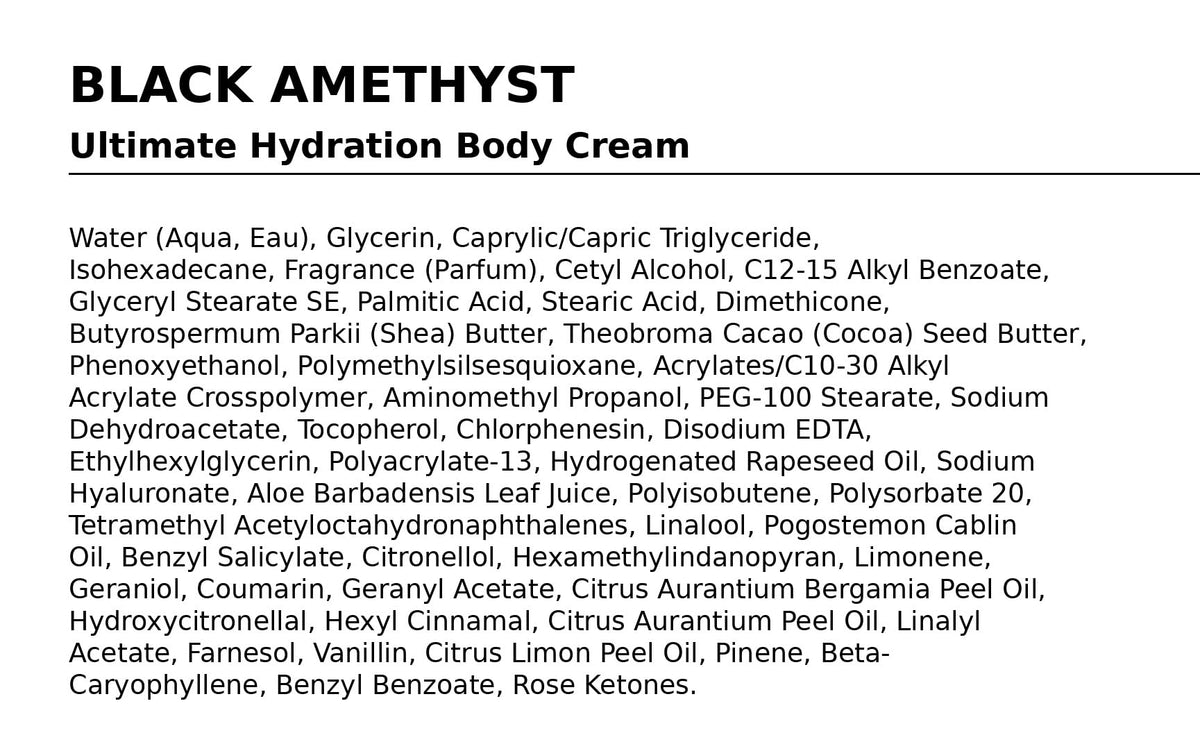 Bath & Body Works Black Amethyst Ultimate Hydration Body Cream 8 oz 2 Pack