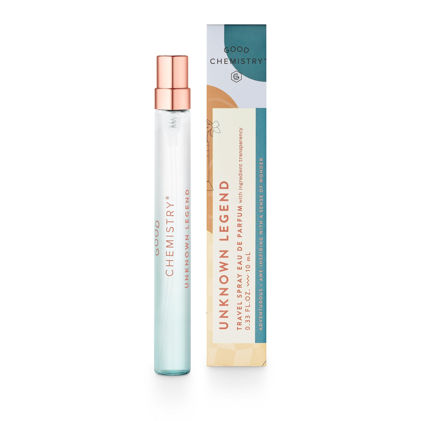 Good Chemistry Unknown Legend Travel Spray 0.33 fl oz - Long-Lasting On-the-Go Perfume with Eucalyptus, Violet Leaf, & Charcoal Santal - Warm, Clean Beauty & Personal Care Good Chemistry