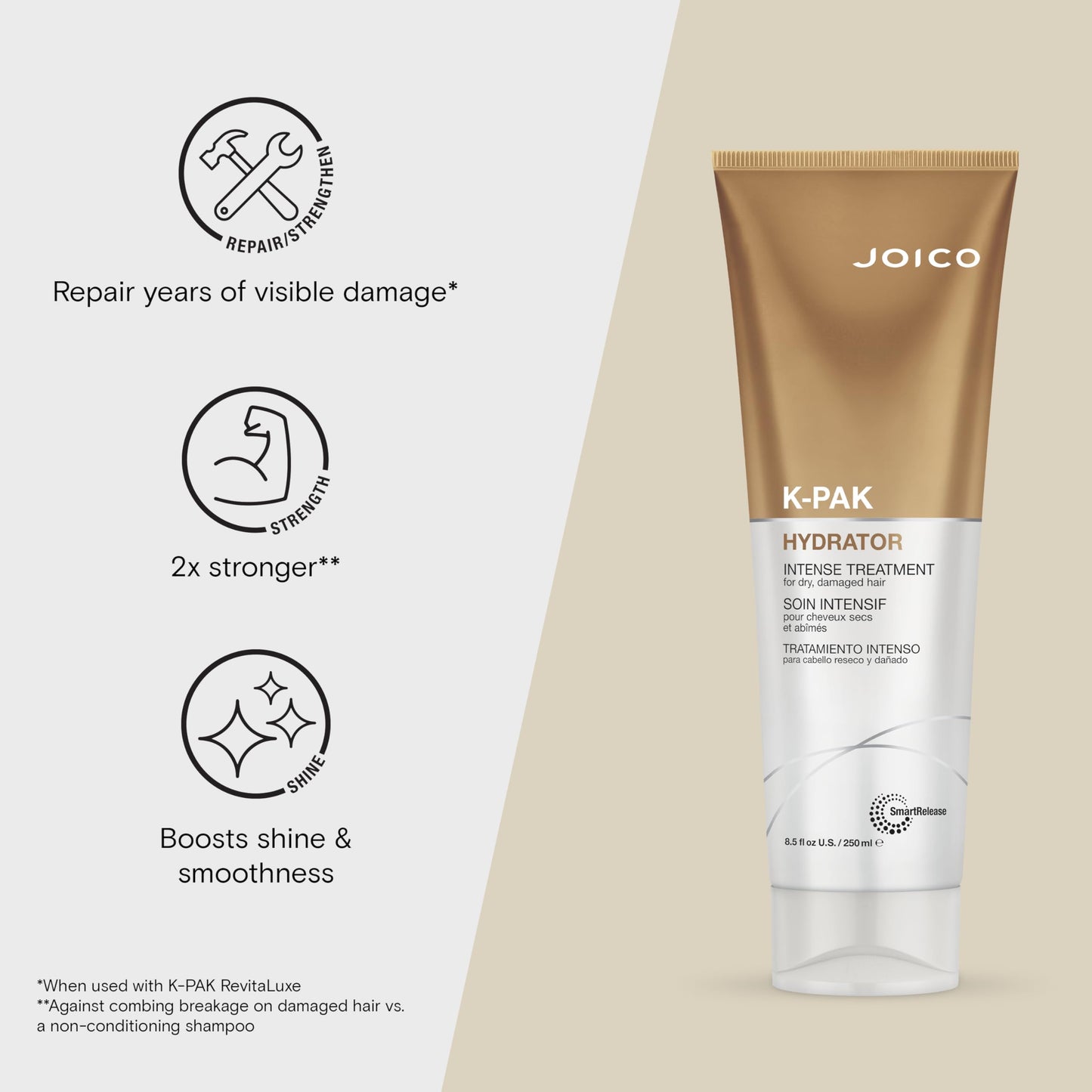 Joico K-Pak Hydrator Intense Treatment | For Dry, Damaged Hair | Boost Shine | Improve Elasticity | Instant Hydration & Softness | With Keratin Beauty & Personal Care Joico