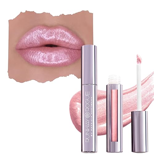 Runway Rogue LuxGloss Lip Gloss, High-Pigment Shimmery Soft Pastel-Pink Lip Gloss, ‘Catwalk’ Beauty & Personal Care Runway Rogue