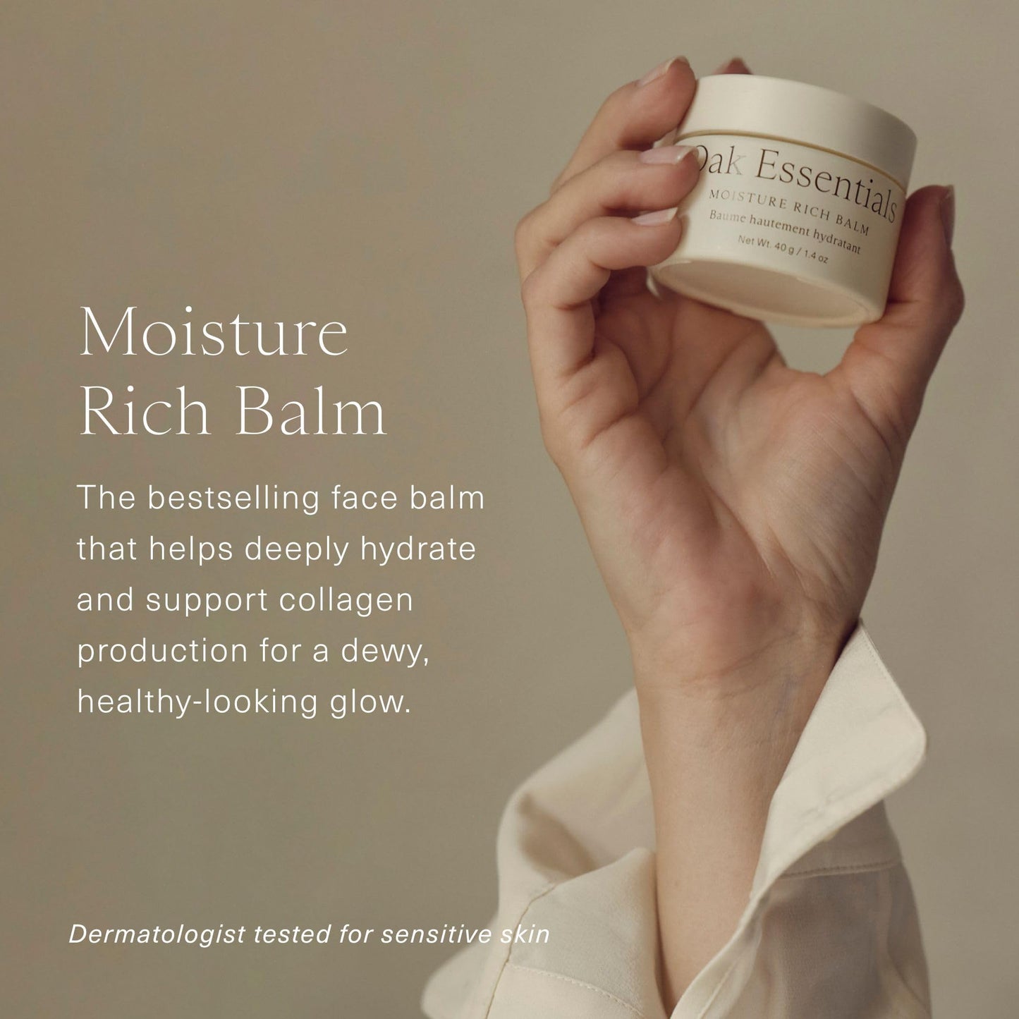Oak Essentials Moisture Rich Face Balm, Hydrating Balm-to-Oil Face Moisturizer with Sea Buckthorn and Coconut Oils, Nourishing Skincare for Dry Skin Beauty & Personal Care Oak Essentials