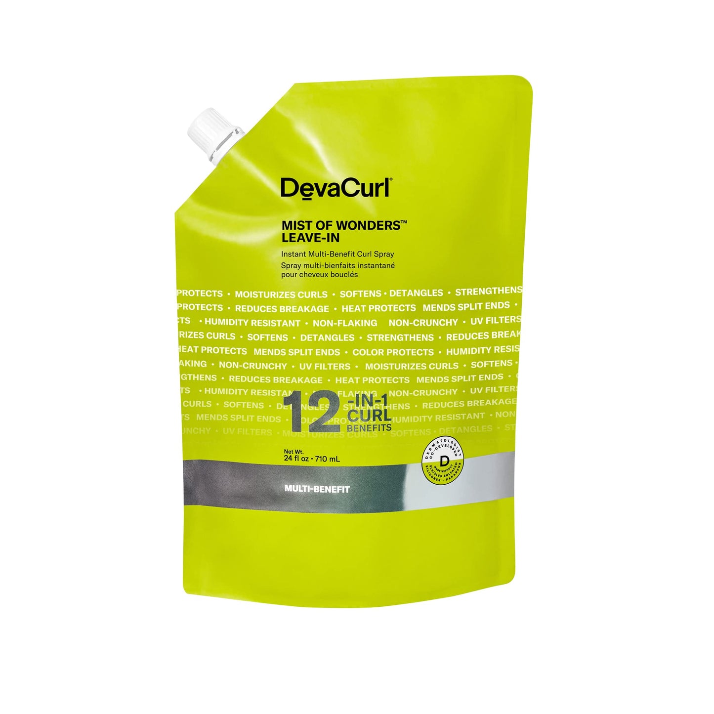 DevaCurl Mist of Wonders Leave In Multi-Benefit Curl Spray Refill Pouch, 24 oz Beauty & Personal Care DevaCurl