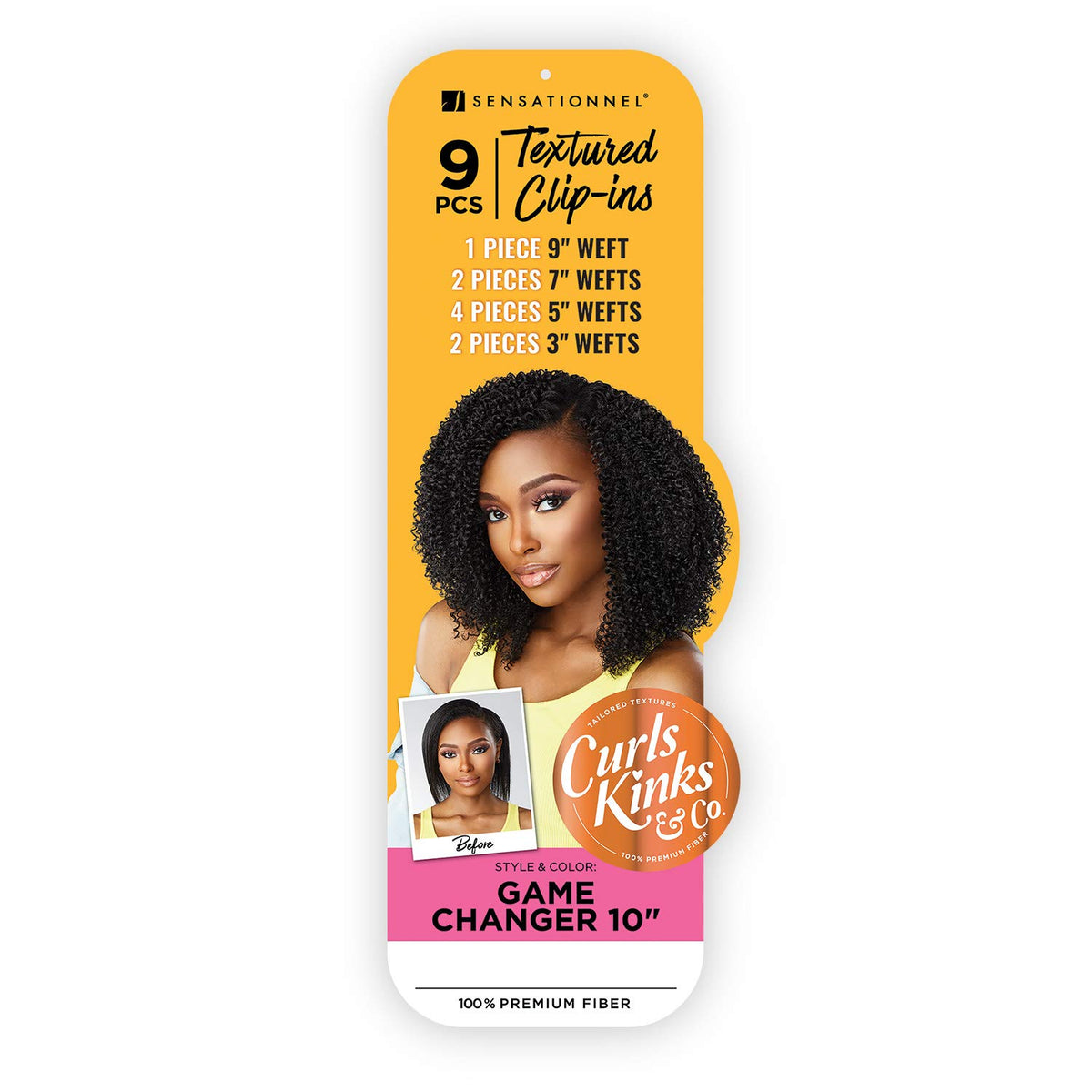 Sensationnel Clip in GAME CHANGER 10 Inch - textured clip in 9 piece pack adds volume CK&CO protective style - Curls kinks and co GAME CHANGER 10 Inch
