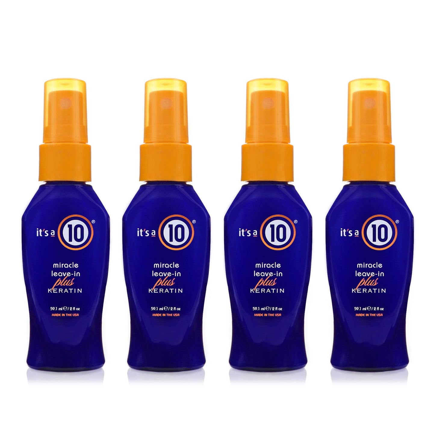 Its A 10 + Keratin Mir Le Size 2z Its A 10 + Miracle Leave-In Plus Keratin, 2 Fl. Oz (Pack of 4) Beauty & Personal Care It's a 10 Haircare