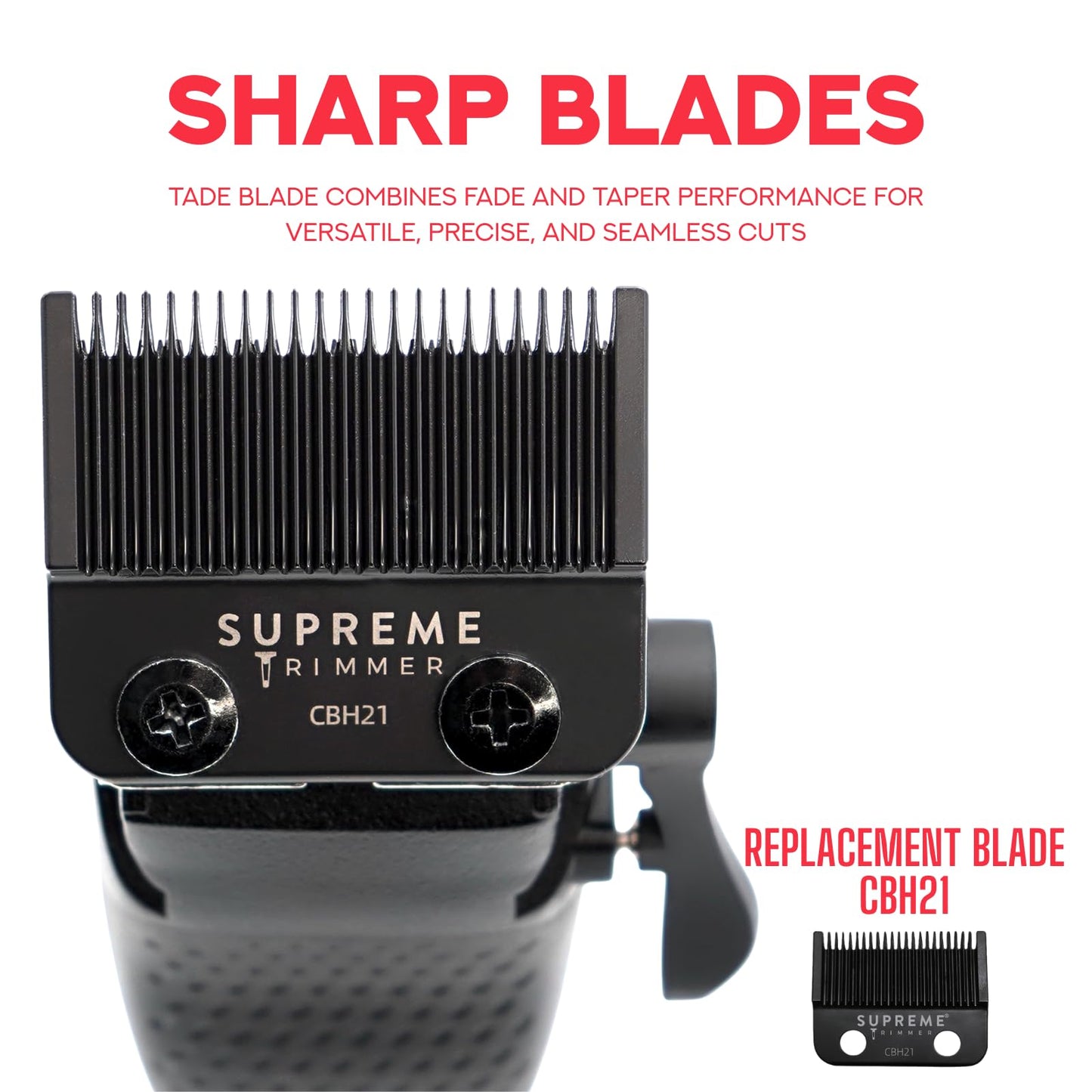 Supreme Trimmer Darkstar 82 Metal Body Clipper w. Magnetic Vector Motor - 180 Min Run Time, 9100 RPM Hair Clipper - Low Noise Professional Barber Beauty and Personal Care Supreme Trimmer