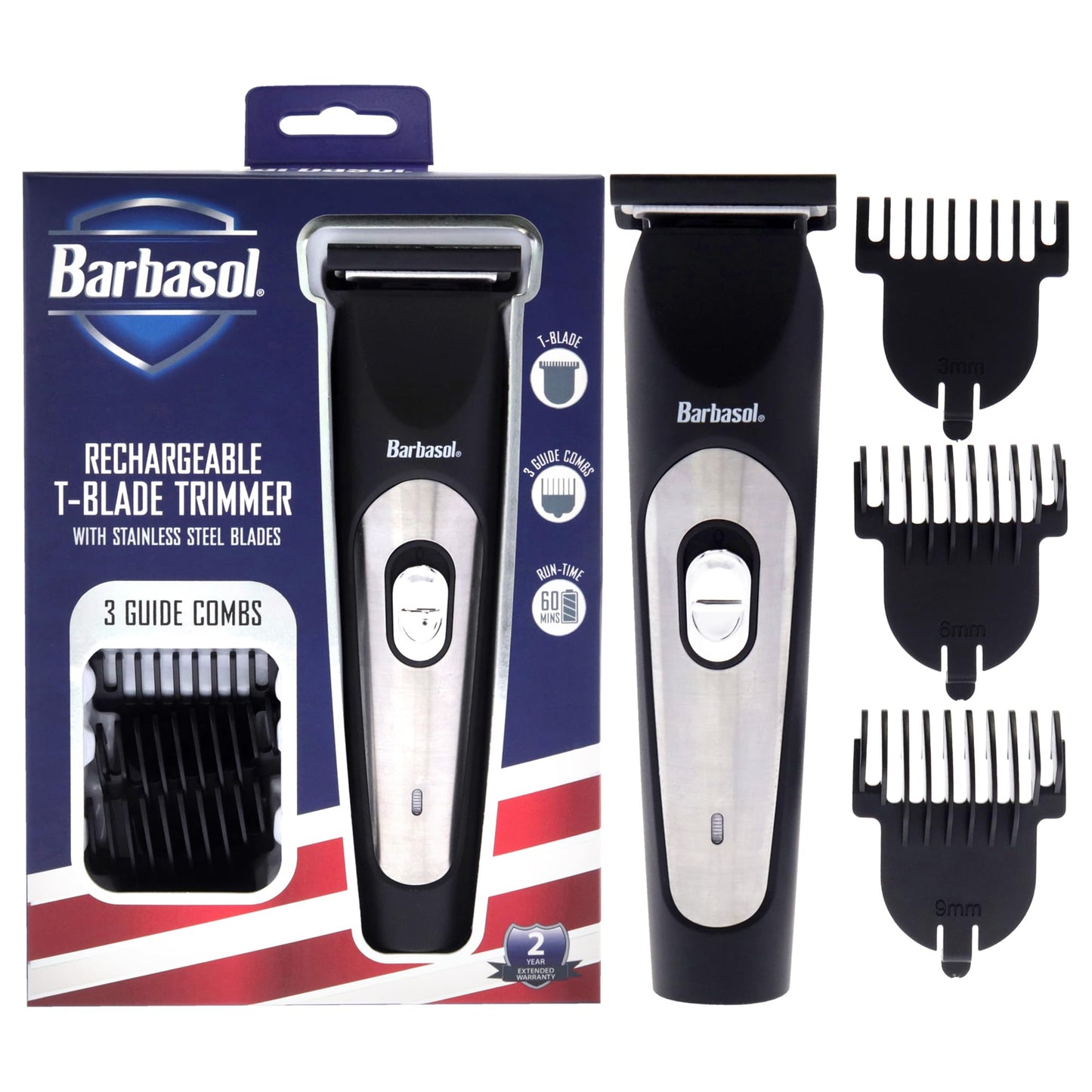 T-Blade Trimmer by Barbasol for Men - 4 Pc Trimmer Tblade, 3 Guides Beauty and Personal Care Barbasol