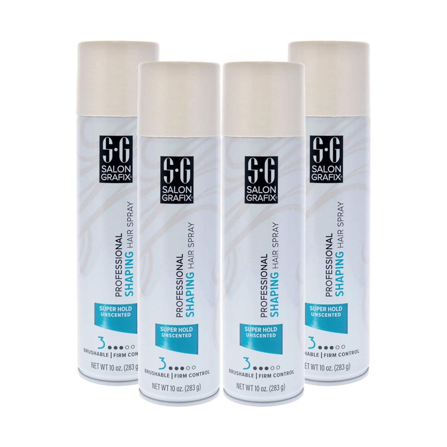 Salon Grafix Shaping Hair Spray - Flexible and Brushable - Hairspray for Women and Men - Professional Quality Results - Super Hold Unscented - 4 pc. Beauty & Personal Care Salon Grafix