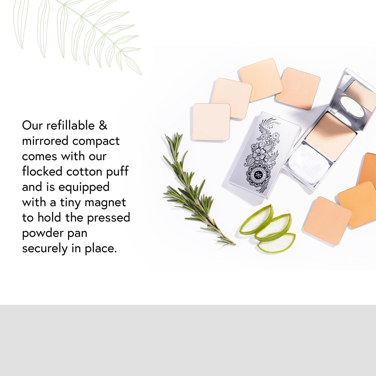 Honeybee Gardens Refillable Pressed Mineral Powder Foundation Compact with Puff & Mirror, Empty Customizable Makeup Kit, Travel-Friendly Luxury Beauty & Personal Care Honeybee Gardens