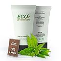 ECO amenities Mini Lotion Bulk - 72 Count 0.75 fl oz (22 ml) Tubes - Travel Size Toiletries & Body Lotion Tubes - Green Tea Scent for Hotel Amenity Beauty & Personal Care ECO amenities