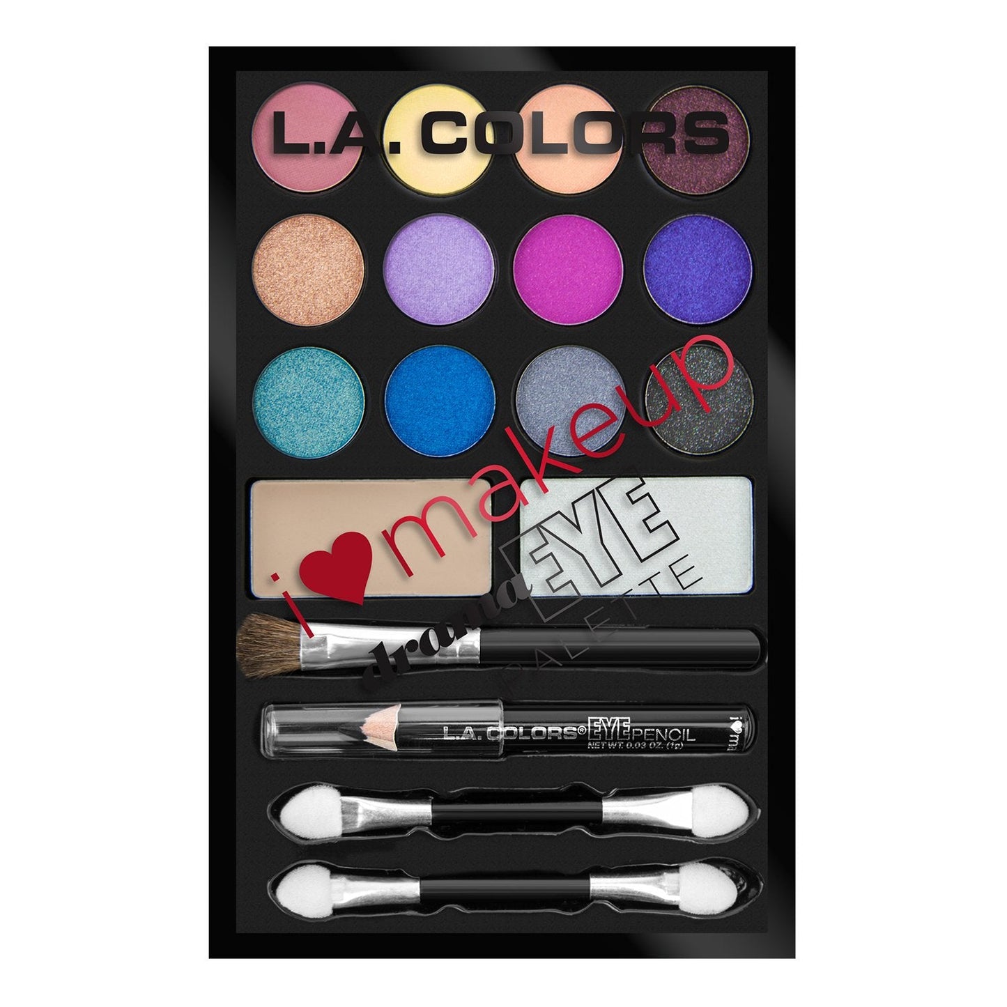 L.A. COLORS I Heart Makeup Eyeshadow Palette, Dazzling C30358 Beauty & Personal Care L.A. COLORS