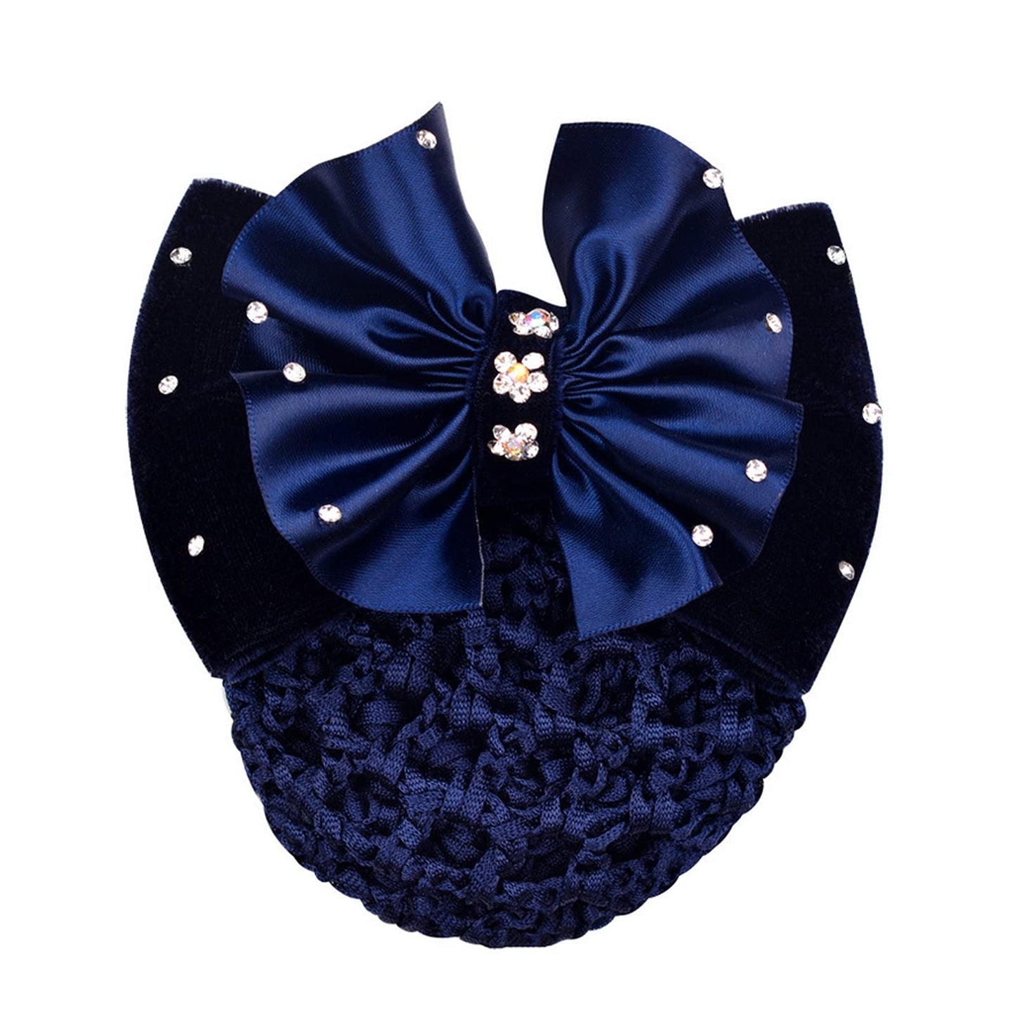 iRIIRIO 4pcs Women Hair Clips With Bows Hair Bun Cover Barrettes Net Snood Hairnet Lace Bow Bow-knot Decor Hair Clip Hairnet Mother's Day Gift Beauty & Personal Care iRIIRIO