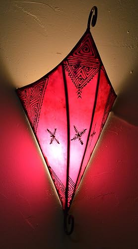 Henna Lamps & Sconces Moroccan Handmade Goat Leather Sconce Henna Tattoo Shade Beauty & Personal Care Treasures Of Morocco
