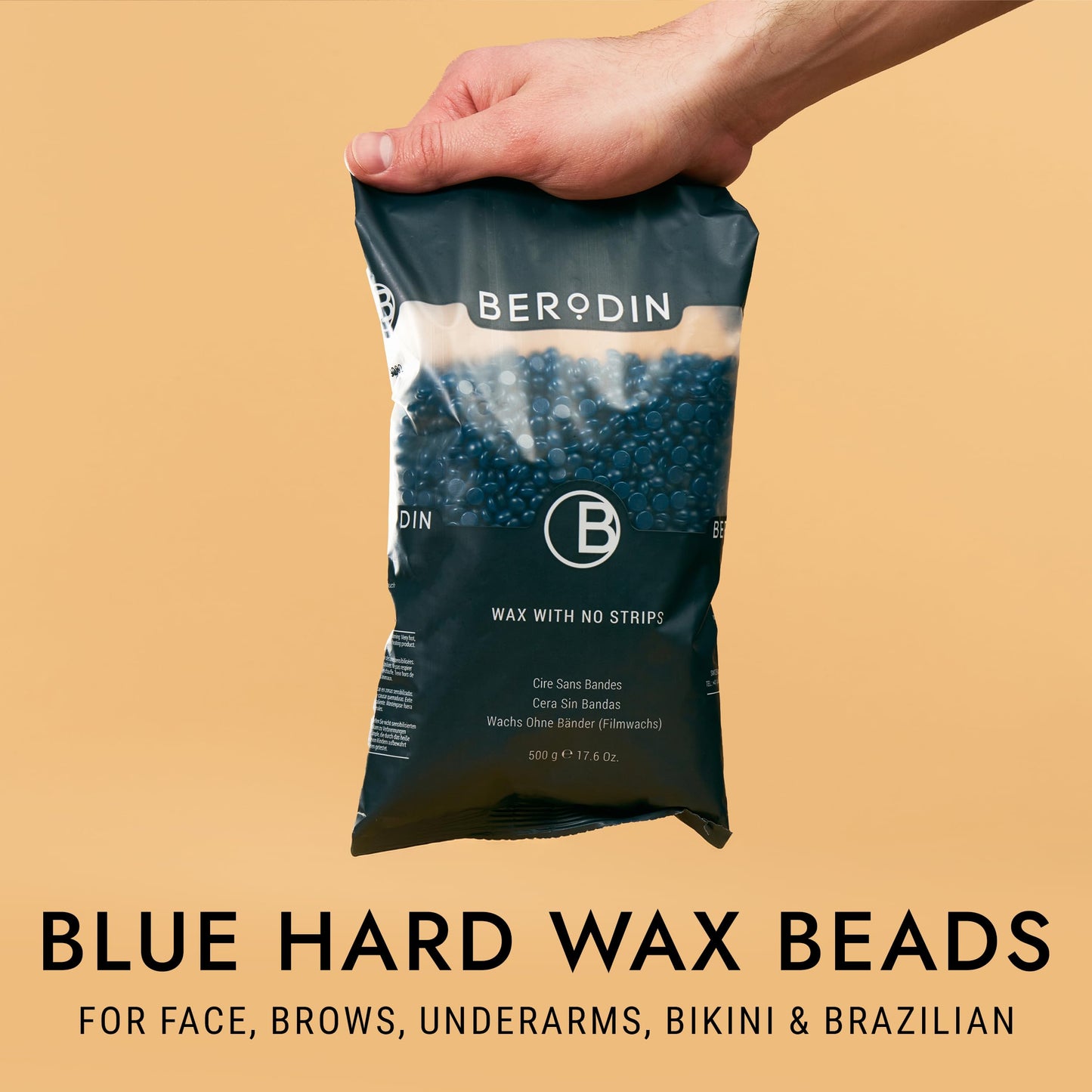 Berodin Blue Hard Wax Beads, Flexible Stripless Formula, Low Temperature for Face, Brows, Underarms, Bikini & Brazilian, Professional Hair Removal Wax Beauty and Personal Care Berodin