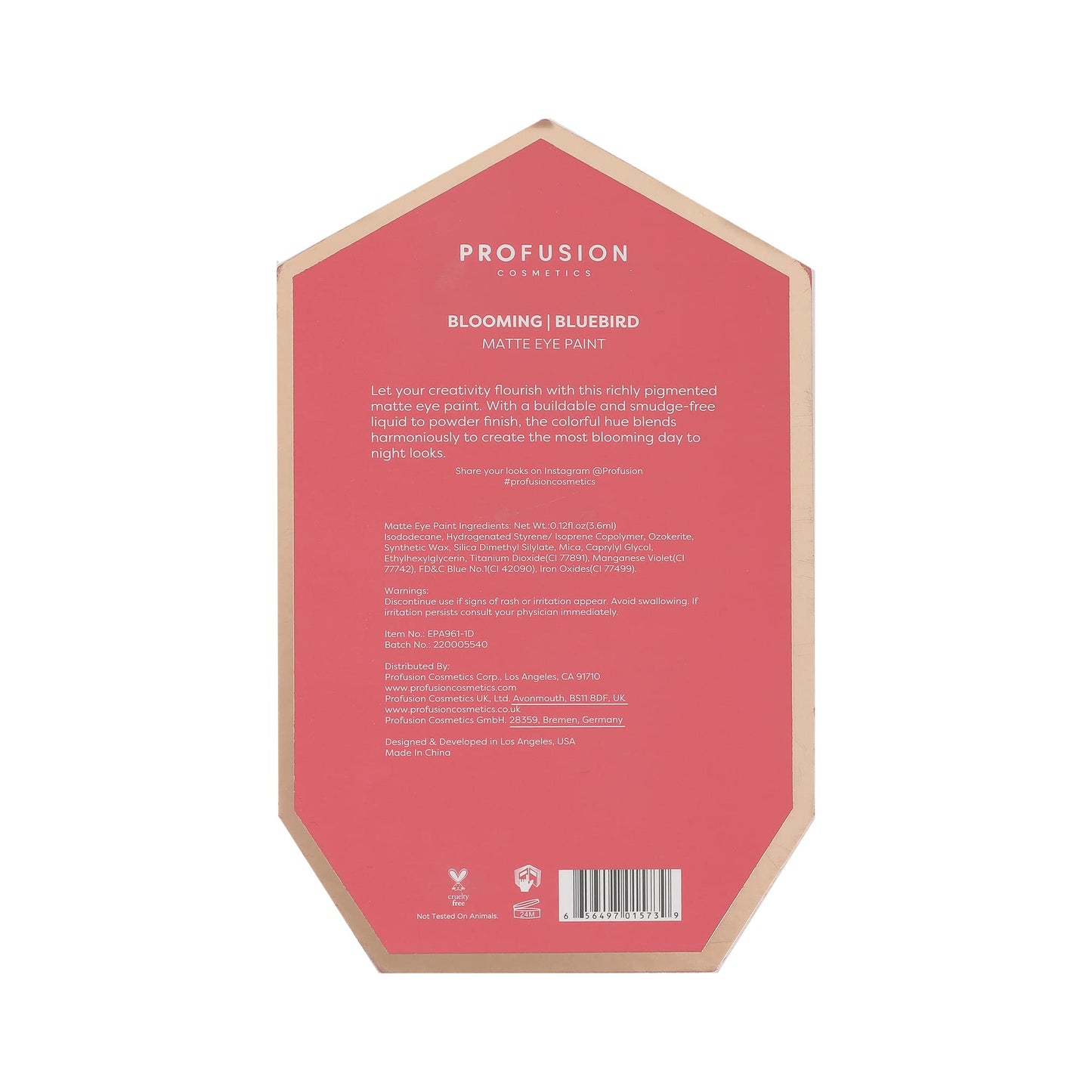Profusion Cosmetics Matte Eye Paint Makeup- Few Seconds to Dry Create the Most Blooming Day-to-Night Looks (Bluebird) Beauty & Personal Care Profusion Cosmetics