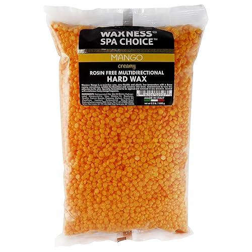 Waxness Spa Choice Rosin Free Multidirectional Hard Wax Mango 2.2 lb / 1 kg Beauty & Personal Care Waxness