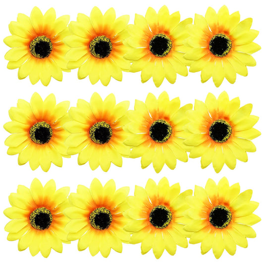 12 Pieces Sunflower Hair Clips Alligator Pins Accessories 3.9 inches for Wedding Party Boho Beach Photography Christmas Decorations Beauty & Personal Care BETITETO