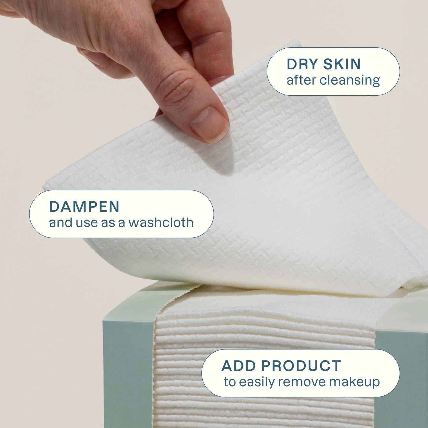 Cliganic Clean Face Towels XL, Disposable, Ultra-Absorbent, Hypoallergenic & Soft - Makeup Remover Dry Wipes, Pamper Your Face, Feel Fresh & Radiant Beauty and Personal Care Cliganic