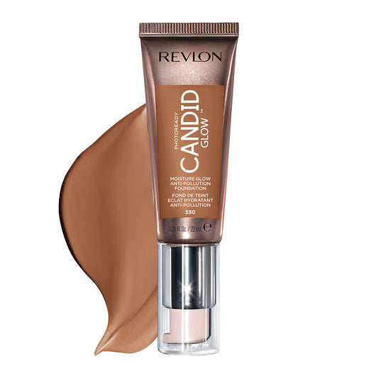 Revlon PhotoReady Candid Glow Moisture Glow Anti-Pollution Foundation with Vitamin E and Prickly Pear Oil, Anti-Blue Light Ingredients, without Beauty & Personal Care REVLON