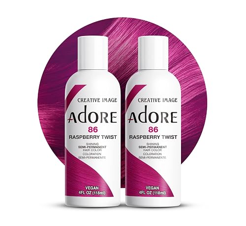 Adore Semi Permanent Hair Color (086 Raspberry Twist) (2 Pack) | Vegan & Cruelty-Free Pink Hair Dye | No Ammonia, No Peroxide, No Alcohol | 4 Fl Oz Beauty & Personal Care Adore