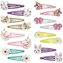 Wingchold 16Pcs Girls Unicorn, Butterfly, Flower, Rabbit Hair Clips - Sparkly Rainbow Hair Accessories for Toddlers, Kids, Hair Clips for Party Beauty & Personal Care Wingchold