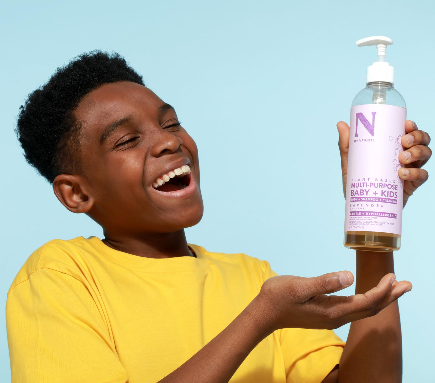 Dr. Natural Multi-Purpose Baby Plus Kids Soap - Body Wash and Shampoo - Gentle Soap with Shea Butter - Newborn Safe - Lavender - 16 oz Beauty & Personal Care Dr. Natural