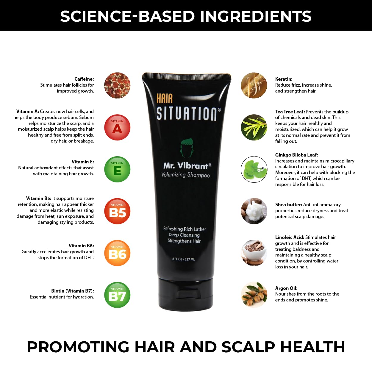 Hair Situation Mr. Dapper Matte Look - Extra Strong Firm Hold Hair, Anti-Humidity Shield. Mr. Vibrant Volumizing Shampoo for Thinning and Receding Beauty & Personal Care Hair Situation