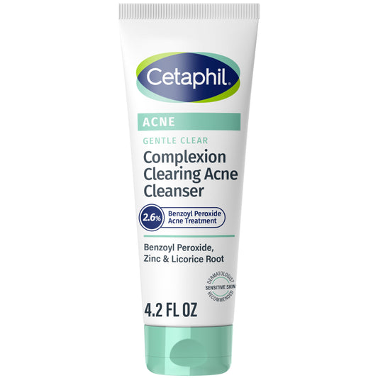 Cetaphil Gentle Clear Complexion-Clearing BPO Acne Cleanser with 2.6% Benzoyl Peroxide, Creamy and Soothing for Sensitive Skin, Suitable for All Skin Beauty & Personal Care Cetaphil