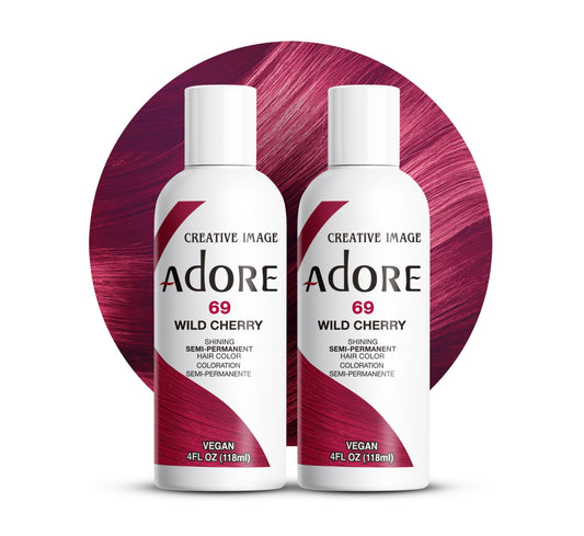 Adore Semi Permanent Hair Color (069 Wild Cherry) (2 Pack) | Vegan & Cruelty-Free Red Hair Dye | No Ammonia, No Peroxide, No Alcohol | 4 Fl Oz Beauty & Personal Care Adore
