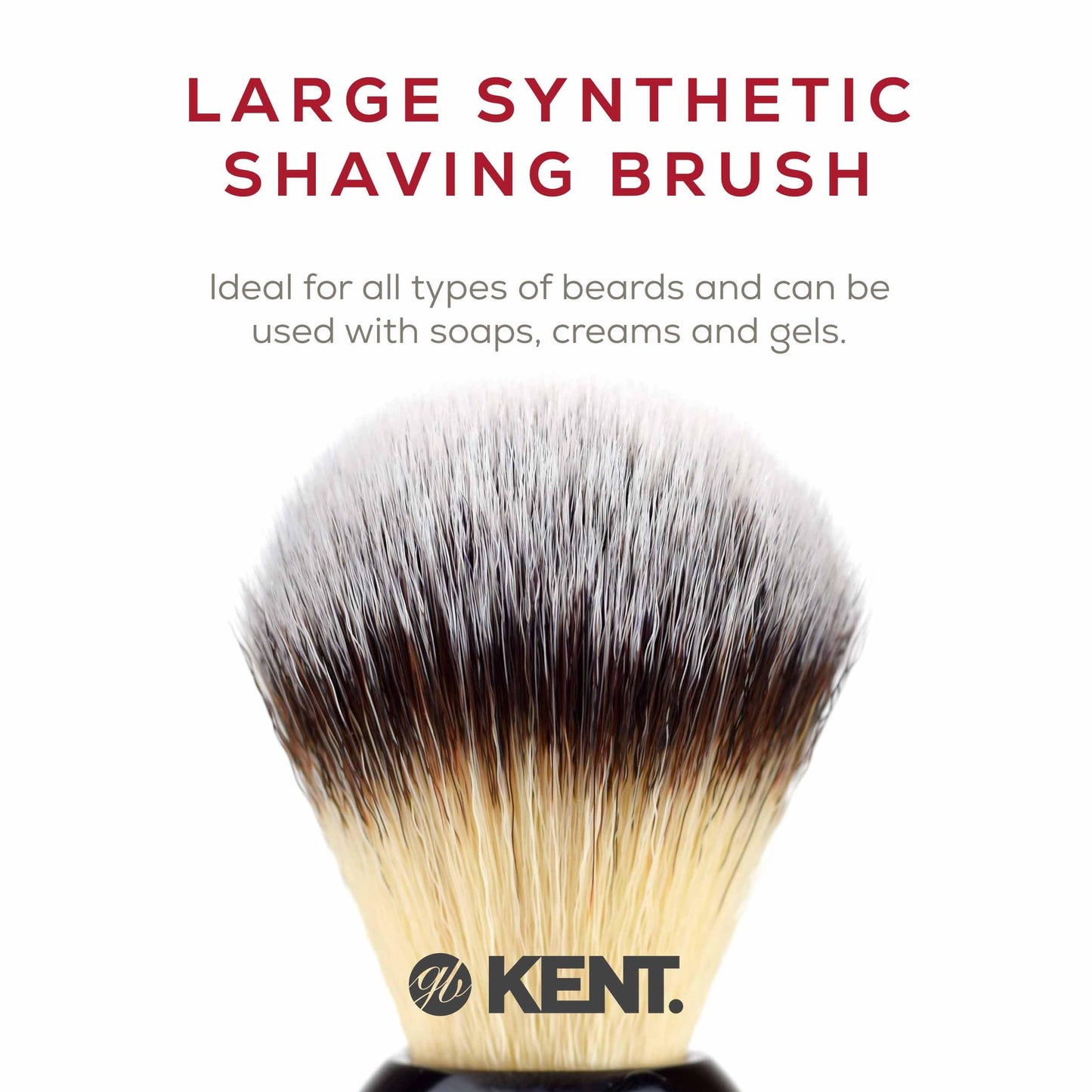 Kent BLK8S Shaving Brush with Ultra-Soft Silvertext Synthetic Bristles and Black Resin Handle to use with Shave Cream or Soap for a Perfect Lather. Beauty and Personal Care KENT