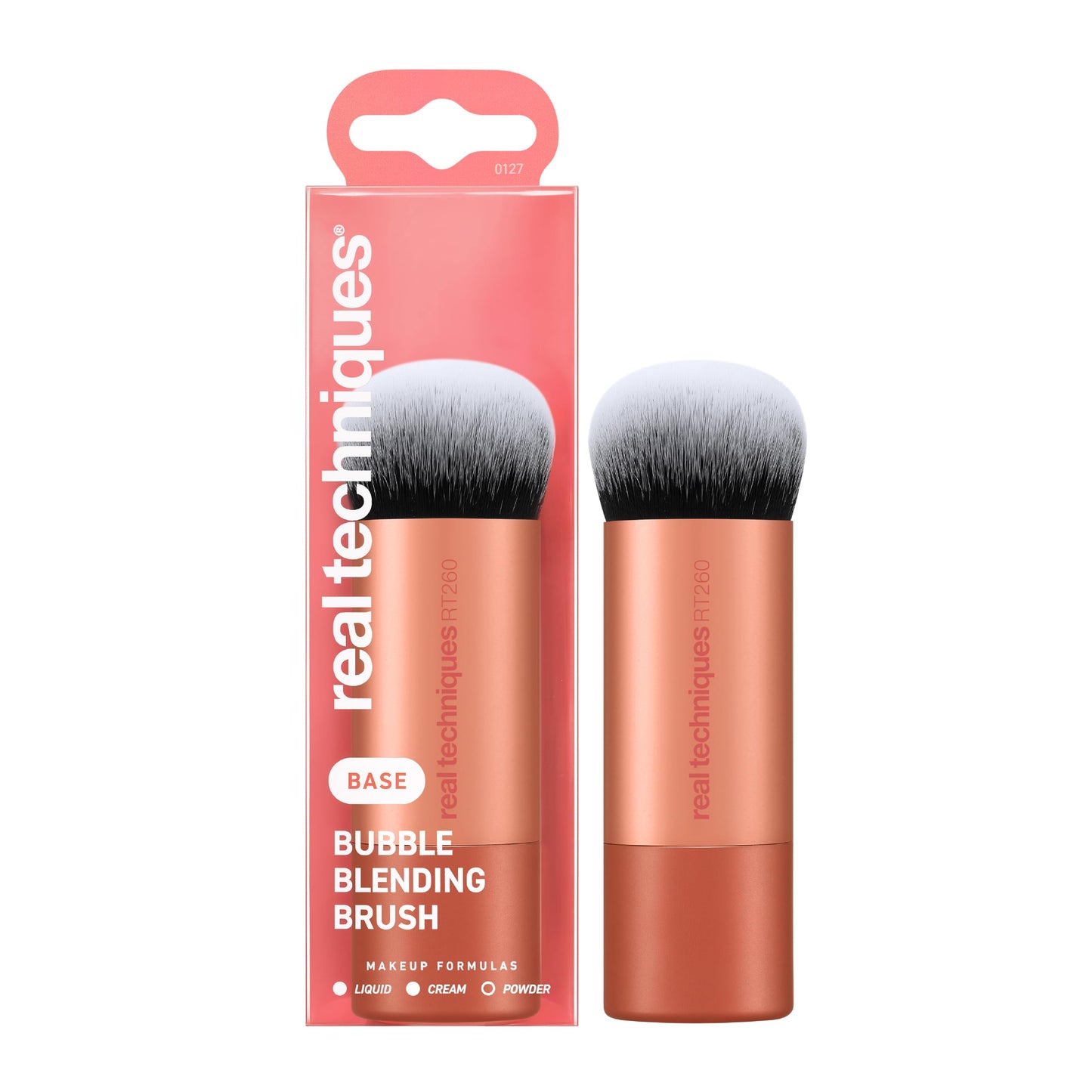 Real Techniques Bubble Blending Makeup Brush, Multipurpose Foundation Brush For Liquid, Cream, & Powder Products, Unique Round Brush Head, Synthetic Beauty and Personal Care Real Techniques Default Title