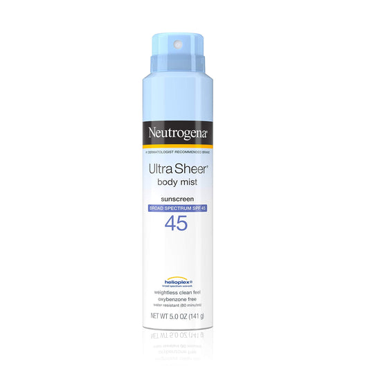Neutrogena Ultra Sheer Spf#45 Body Mist Full Reach Spray 5 Ounce (148ml) (3 Pack) Beauty & Personal Care Neutrogena