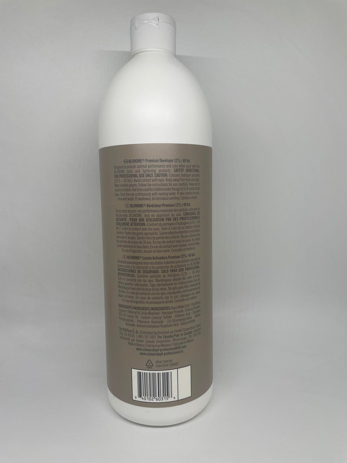 Blonde Me Lightener 9+ Bleach 450g with Blonde Me 12% / 40 Volume Developer 1L and Pin Tail Comb - Professional Hair Bleach Kit for Maximum Lift Beauty & Personal Care M Hair Designs
