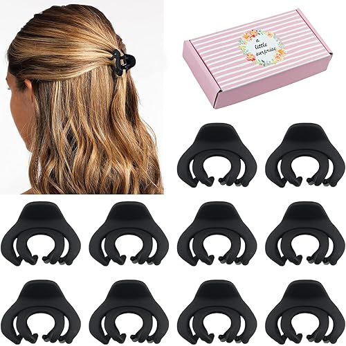 MAORULU Hair Clip, Tiny Octopus Hair Clip for Thin/Medium Thick Hair Women Girls Kids, 1.5 Inch Mini Hair Jaw Clips Matte, 10 Pack with Gift Box Beauty & Personal Care MAORULU