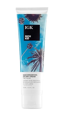 IGK RICH KID Wave Enhancing Air-Dry Cream | Hold + Texture + Shine | Vegan + Cruelty Free | 5 Oz Beauty & Personal Care IGK