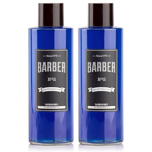 Marmara Barber Cologne - Best Choice of Modern Barbers and Traditional Shaving Fans (No 2 Blue, 500ml x 2 Bottles) Beauty & Personal Care barber marmara