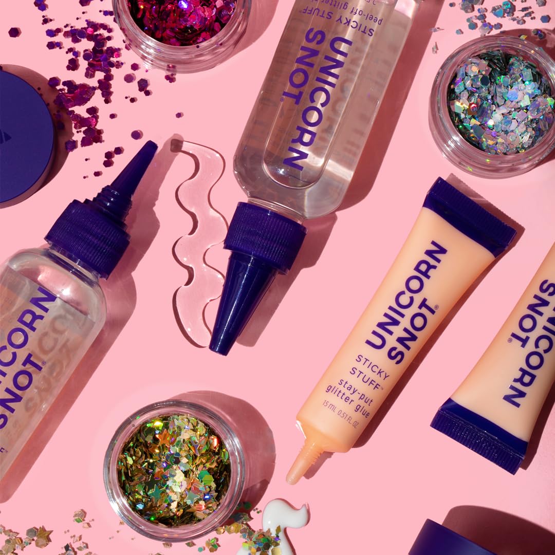 UNICORN SNOT Glitter Glue Primer | Sticky Stuff™ Peel Off Glitter Glue for Long-Lasting Perfection | Halloween Costume Makeup, Dries Clear Beauty & Personal Care UNICORN SNOT