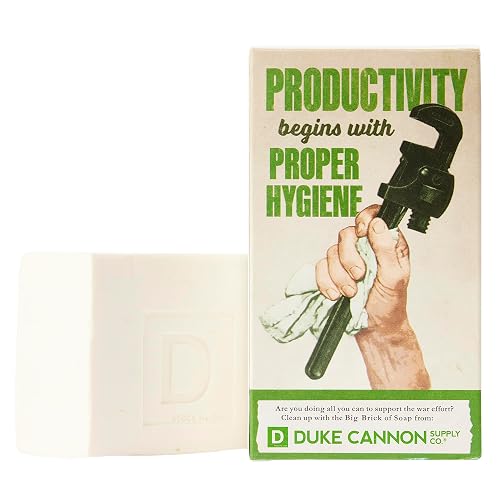 Duke Cannon Supply Co. Big Brick of Soap - Superior Grade, Large Men's Bar Soap, Limited Edition WWII Inspired Scents, Body Soap, Menthol, 10 oz Beauty & Personal Care Duke Cannon Supply Co.