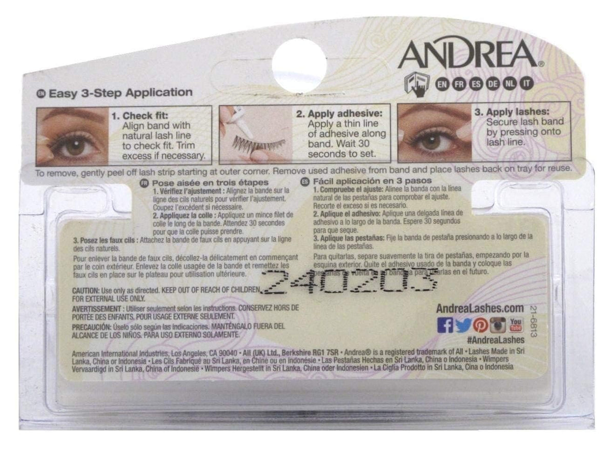 Andrea Lashes Strip Style 45 Black (6 Pack) Beauty & Personal Care Andrea
