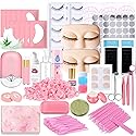 DNSGOOR Lash Extension Kit Professional Eyelash Extensions Supplies Training for Beginners Mannequin Head Grafting Lash USB Fan Lash Shampoo Brush… Beauty & Personal Care DNSGOOR