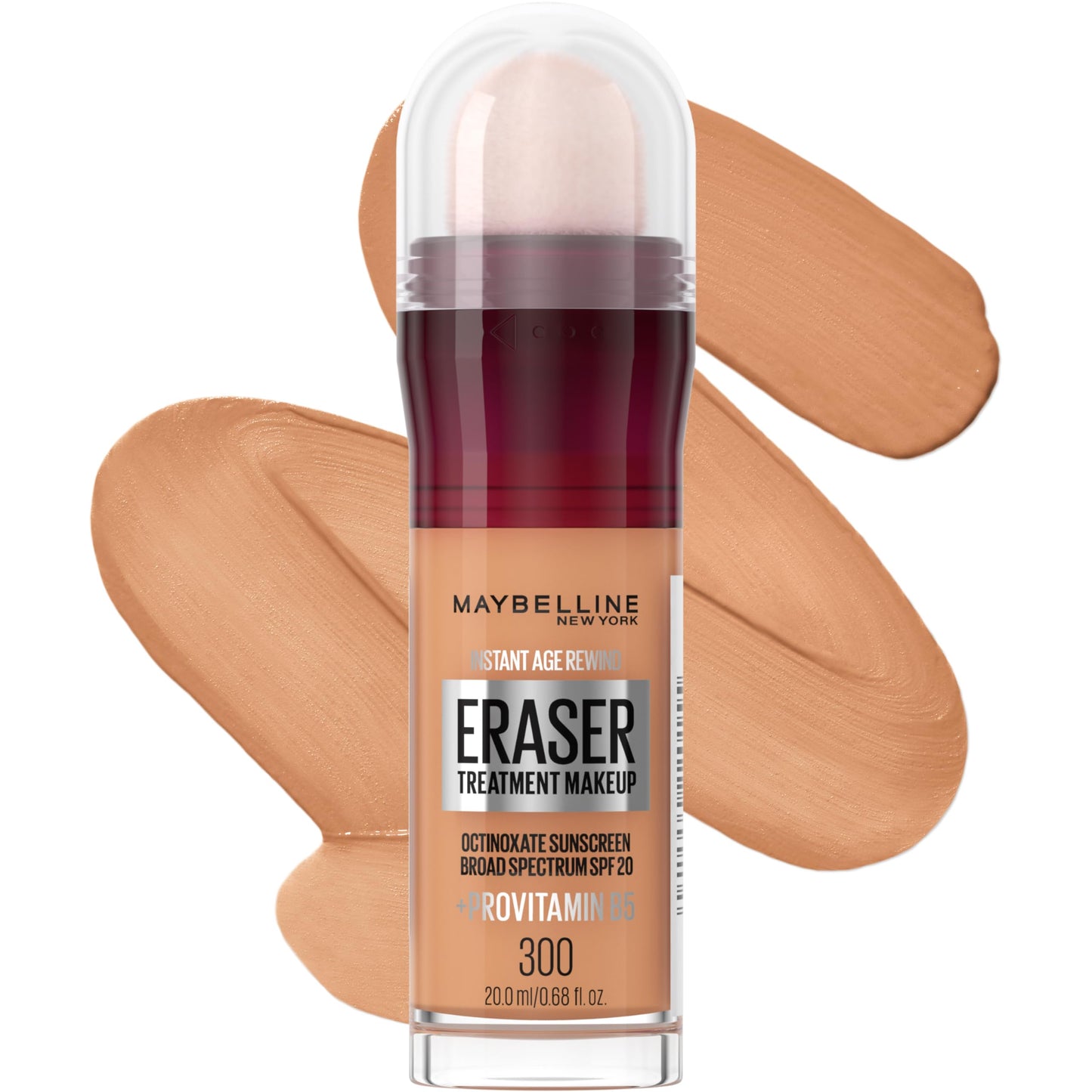 Maybelline Instant Age Rewind Eraser Foundation with SPF 20 and Moisturizing ProVitamin B5, 300, 1 Count (Packaging May Vary) Beauty & Personal Care MAYBELLINE