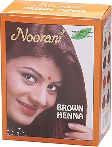 Noorani Henna Based Hair Color and Herbal Powder || Ships from California (1 (6 Pouch x 10g), BROWN HENNA) Beauty & Personal Care Noorani