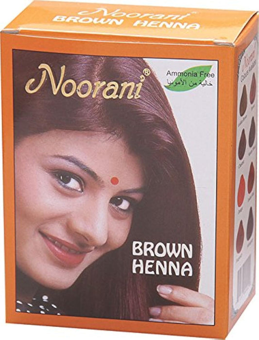 Noorani Henna Based Hair Color and Herbal Powder || Ships from California (1 (6 Pouch x 10g), BROWN HENNA) Beauty & Personal Care Noorani
