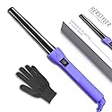 Herstyler Grande Ceramic Tapered Curling Wand - 1 inch Dual Voltage with Negative Ions for Long and Short Hair (Purple) Beauty & Personal Care HerStyler
