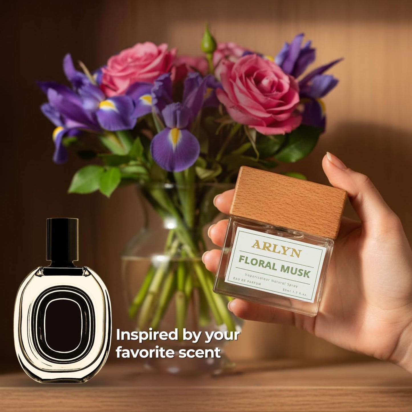ARLYN Floral Musk Eau De Parfum Inspired by Dyp.tiqu.e F.l.eur De Peau, Long-Lasting Perfume for Men and Women, Vegan & Eco-Conscious with Clean Beauty & Personal Care ARLYN BY BELLEVUE PARFUMS