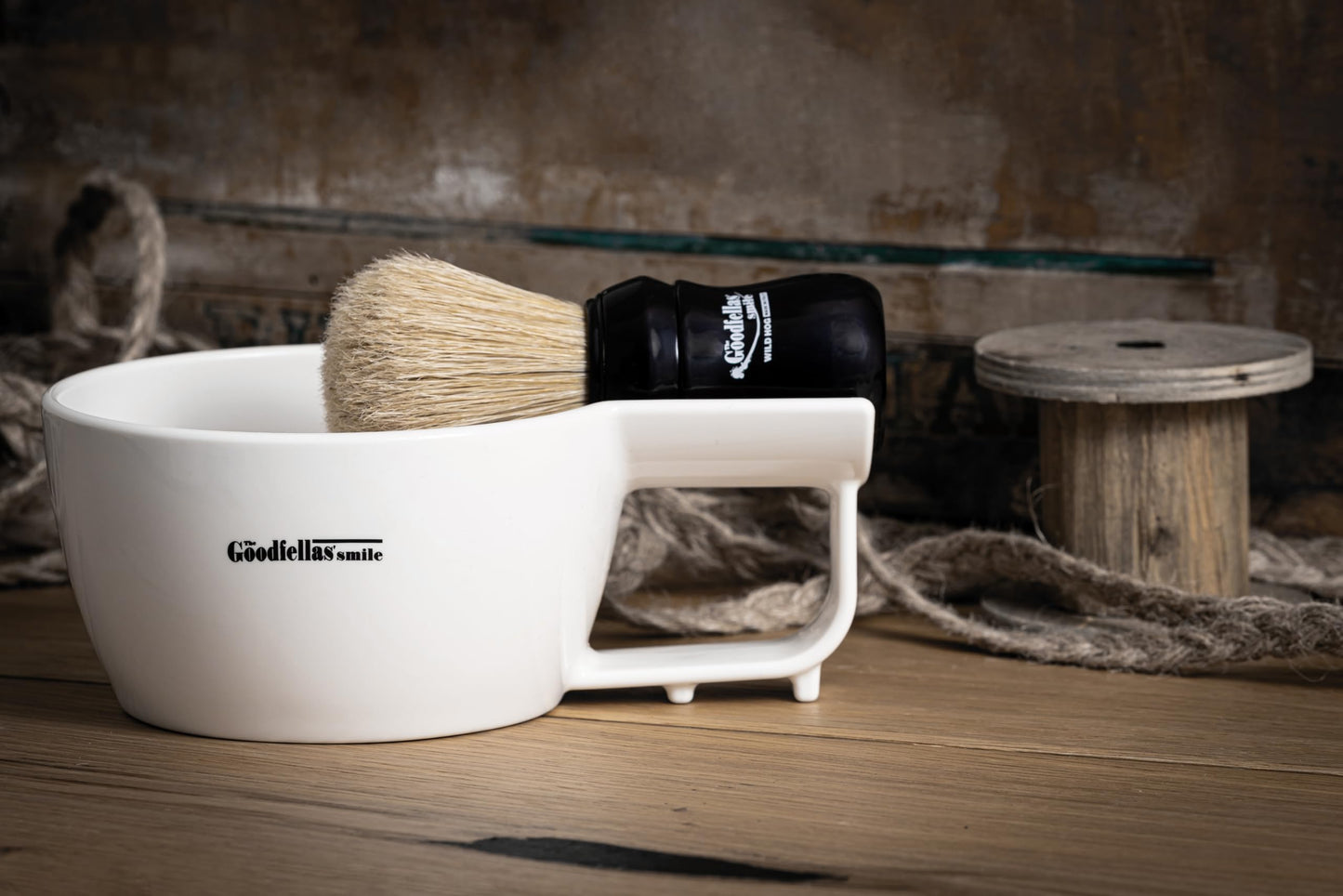 The Goodfellas' smile Beard Bowl - Resilient Resin Shave Bowl/Lathering with Brush Rest Insert (White) Beauty and Personal Care The Goodfellas' smile