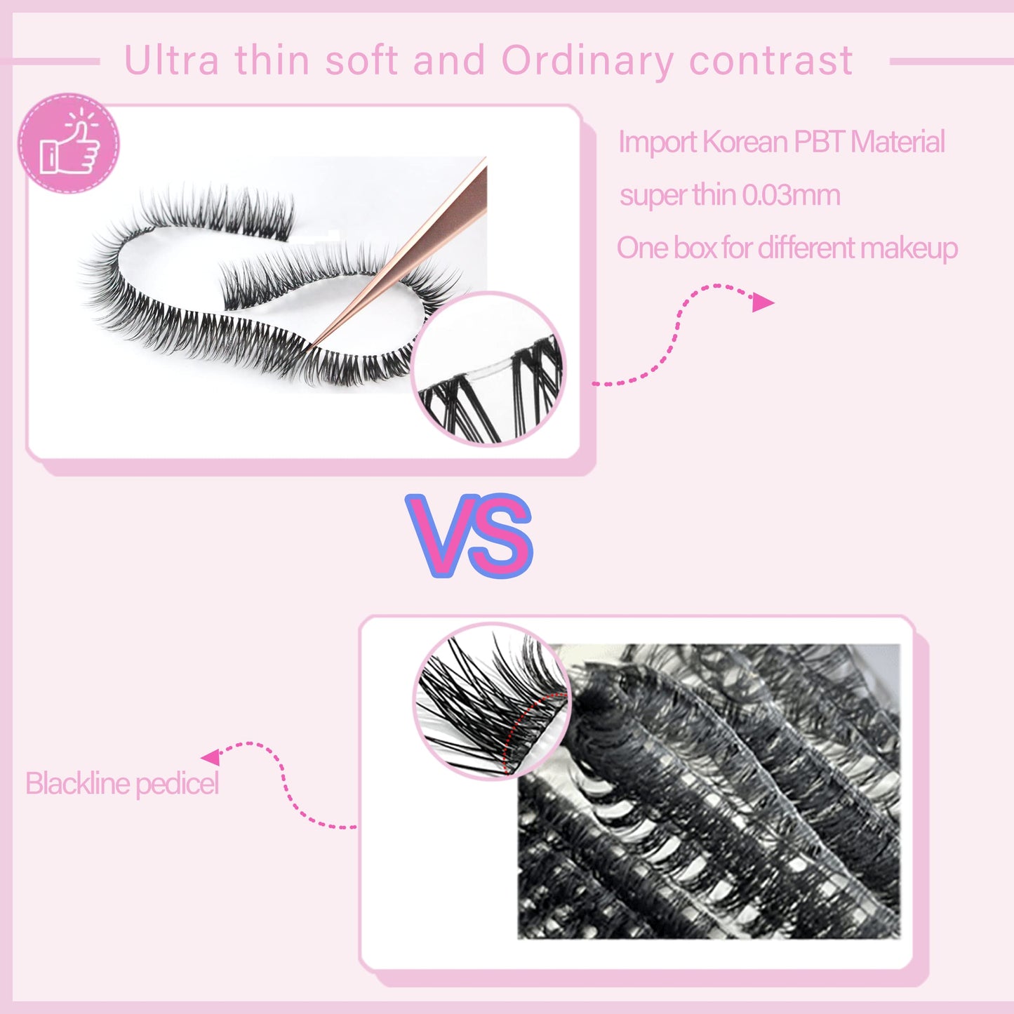 TRZLIFE Eyelash Clusters, 72 PCS DIY Individual Lash Extension Create Personal Eyelash Style Easily Super Natural and Comfortable Clear Band Beauty & Personal Care TRZLIFE