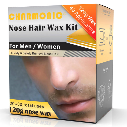120g Wax Nose Wax Kit, Nose Hair Wax Kit with 40 Applicators, Quick & Painless Nose Waxing Kit for Men and Women, Nose Hair Remover Kits Used 20 Times Beauty and Personal Care Charmonic